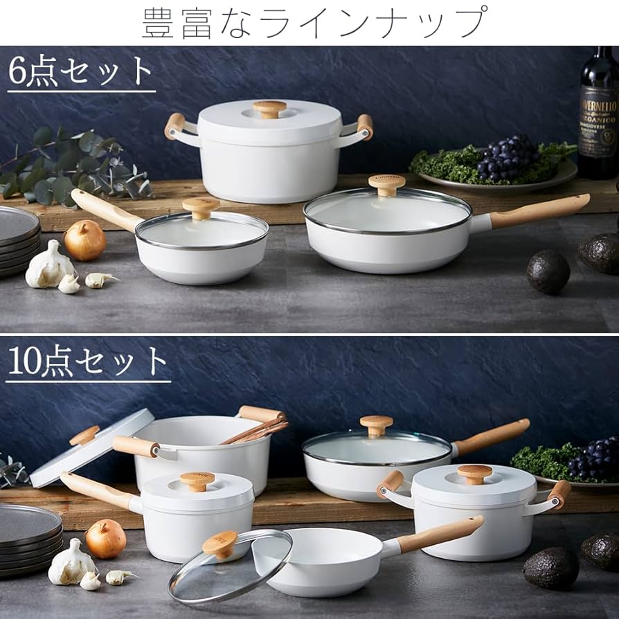 アイリスオーヤマ - 【未使用】ルオント フライパン 鍋 セット ダークグレー Amazon.co.jp: アイリスオーヤマ 深型フライパン 無加水鍋 IH